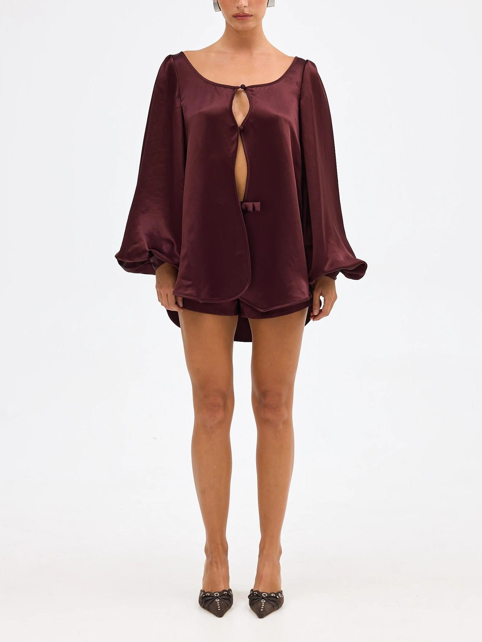 Elaria Blouse and Shorts Set Front View